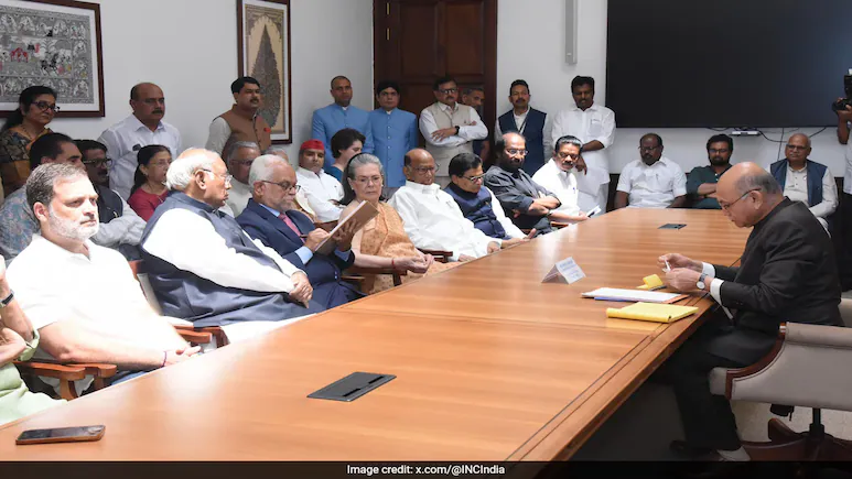 “Battle Of Ideology”: INDIA bloc Veep Candidate B Sudershan Reddy Files Nomination