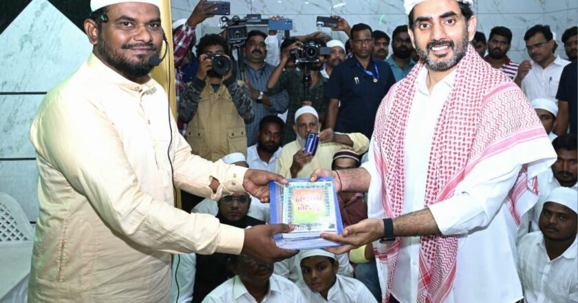 Nara Lokesh Inaugurates Noor Masjid in Mangalagiri, Stresses Humanity and Youth Responsibility