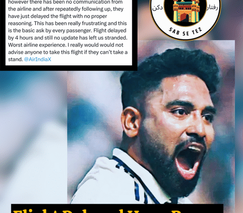 Mohammed Siraj Slams Air India Over Four-Hour Delay Without Updates