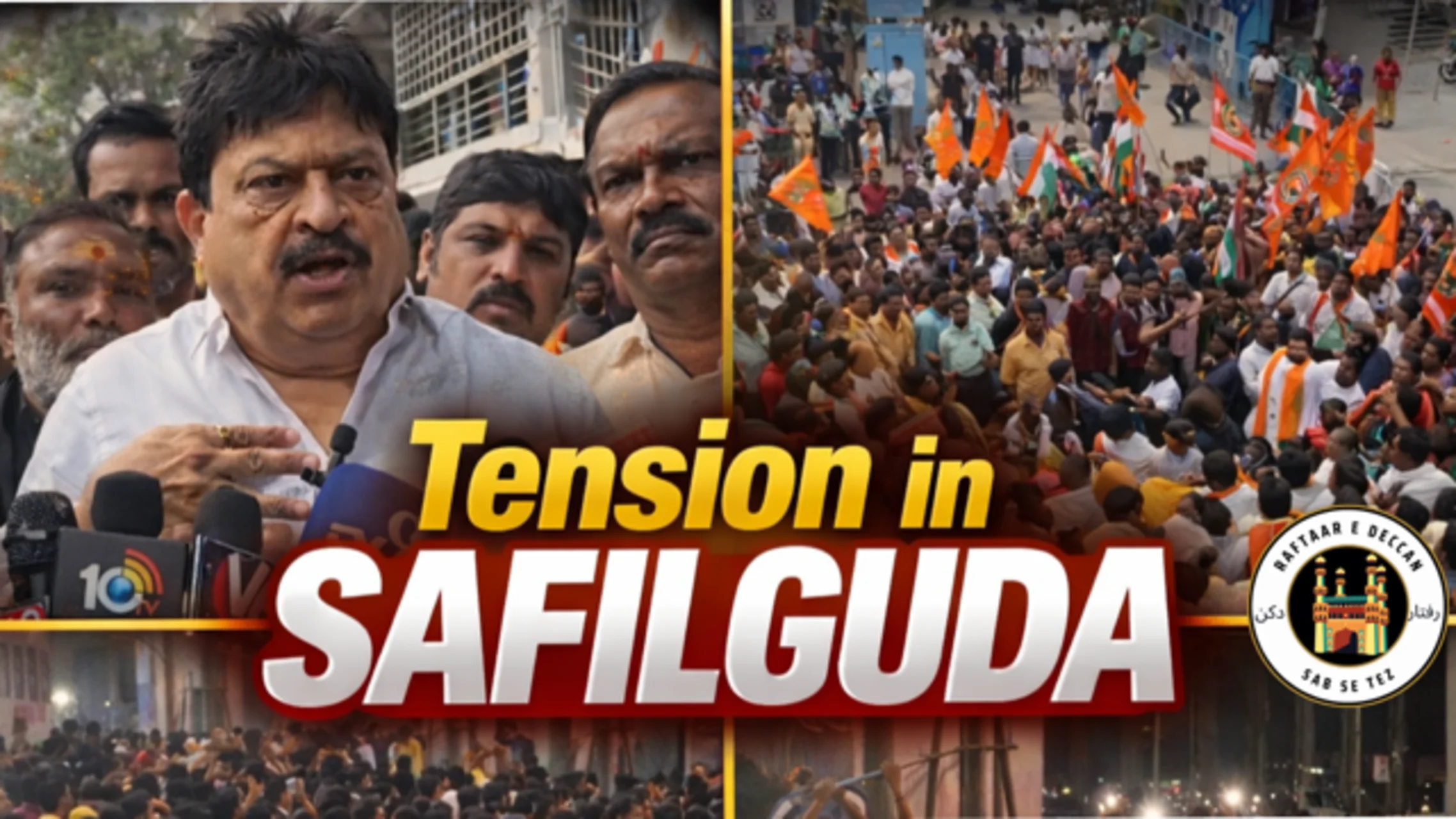 Tension at Safilguda temple hyderabad