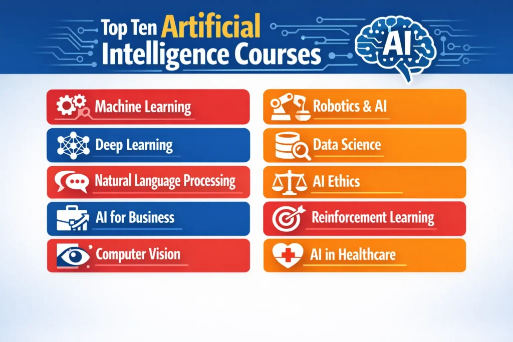 Top 10 AI Courses in 2026 With Direct Learning Links
