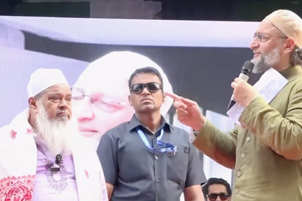 asaduddin owaisi with badruddin ajmal assam