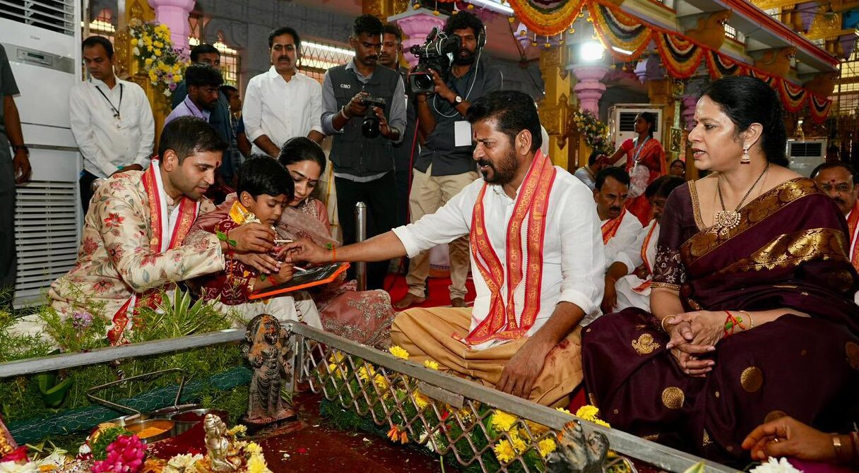 CM at Basara Temple