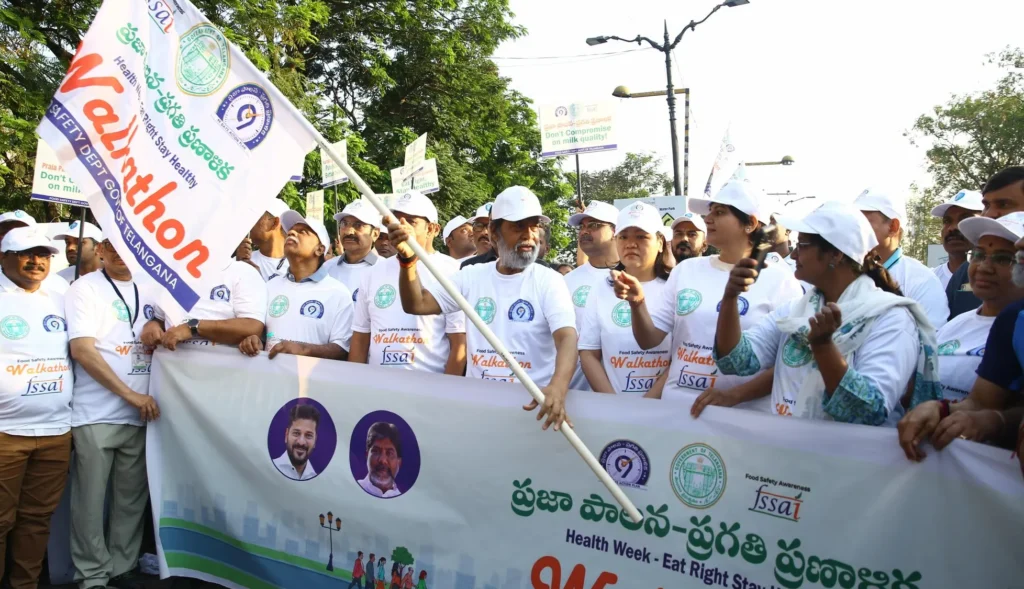 Telangana Health Minister Leads Food Safety Awareness Walkathon in Hyderabad