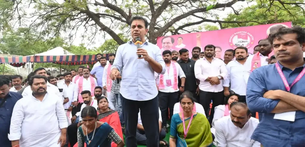 KTR Criticises HYDRA Demolitions And Musi Project In Hyderabad